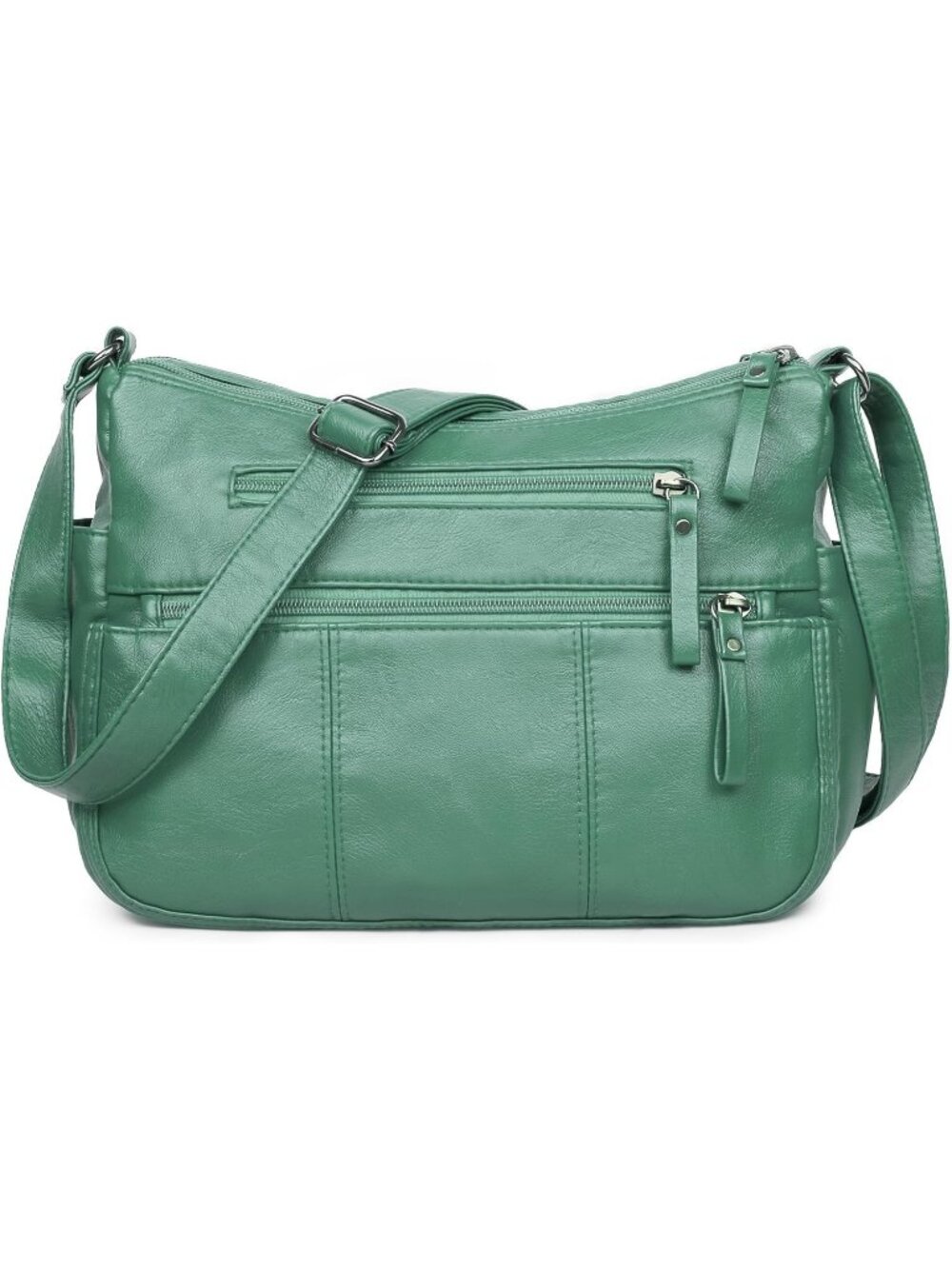 Women's Green Soft PU Leather Ladies Crossbody Purse Pocketbooks Shoulder Bag